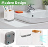 Bamboo Divider Bathroom Toothbrush Holder Caddy