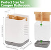 Bamboo Divider Bathroom Toothbrush Holder Caddy