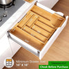 Expandable Bamboo Silverware Drawer Organizer Tray