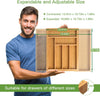 Expandable Bamboo Silverware Drawer Organizer Tray