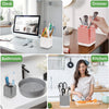 Bamboo Divider Bathroom Toothbrush Holder Caddy