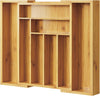 Expandable Bamboo Silverware Drawer Organizer Tray